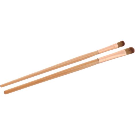 Set de 2 pinceles de madera y nylon para sombra de ojos - natural - Tendance (1/2)