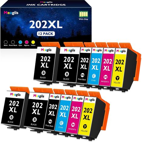 202XL Cartouche d'encre Compatible pour Epson 202 XL XP-6100 XP6105 (1/5)
