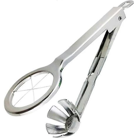Coupe-œufs, tranche-œufs, coupe-œufs multifonctionnel en acier inoxydable, hachoir multifonctionnel, séparateur, ustensile de cuisine pour salade d'œufs, champignons et fraises (1/5)