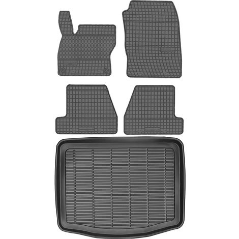 Juego de alfombrillas de goma para coche y maletero para Ford Focus III Hatchback (2010-2018).