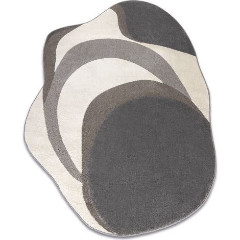 Tappeto DUNE 8085 SHAPE crema / grigio – Astrazione, struttura, forma irregolare beige 160x220 cm