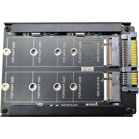 Carte adaptateur NGFF vers SATA pour disque dur SSD M.2 KeyB SATA3.0-B- (1/4)