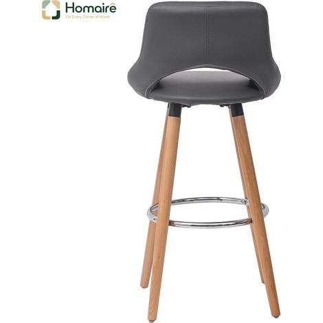 Grauer Holzstuhl 43 x 40 x 70 cm HOMAIRE (1/5)