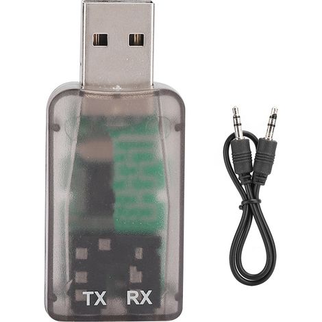 Récepteur Émetteur Bluetooth 5.0 Voiture 2 en 1, Adaptateur Audio AUX pour Enceintes (1/5)