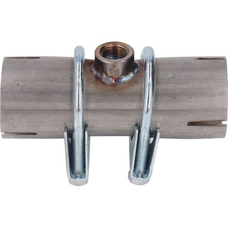 Manchon de raccordement pour réparation d'échappement, collier à serrage, raccord de tube d'échappement 2 pouces, adaptateur pour sonde lambda. (1/5)
