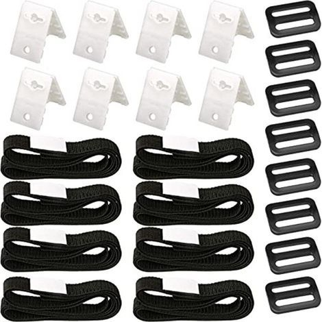 24-teiliges Set für Poolfolien-Aufrollwagen, Befestigungsseile, Spanngurte für Poolabdeckungen, Zubehör für Solarabdeckungsaufroller (1/4)