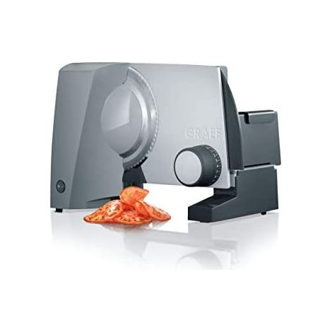 GRAEF G50 - Cortafiambres eléctrico, 170 W, cuchilla Ø170 mm, corte 0-20 mm, compacto, seguro infantil, fabricado en Alemania, gris (1/5)