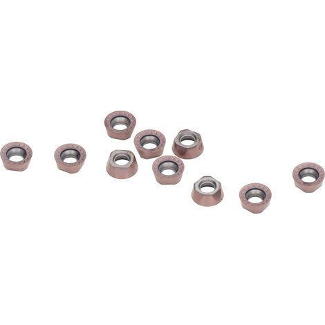 Lot de 10 plaquettes carbure circulaires revêtement bronze pour tour à bois CNC bricolage RPMT10T3MOE-JS (1/5)