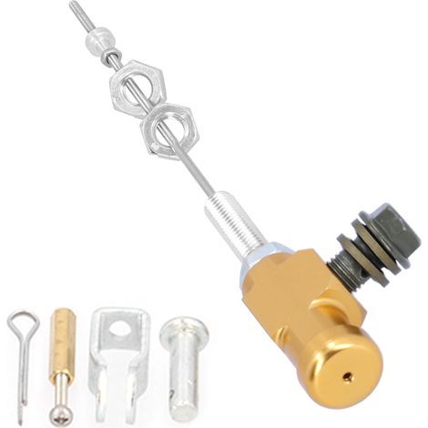 Geberzylinderstange für hydraulische Kupplung, M10x1,25 mm Bremspumpe, Aluminiumlegierung, für Motorrad, Quad und Motocross, Gold (1/5)