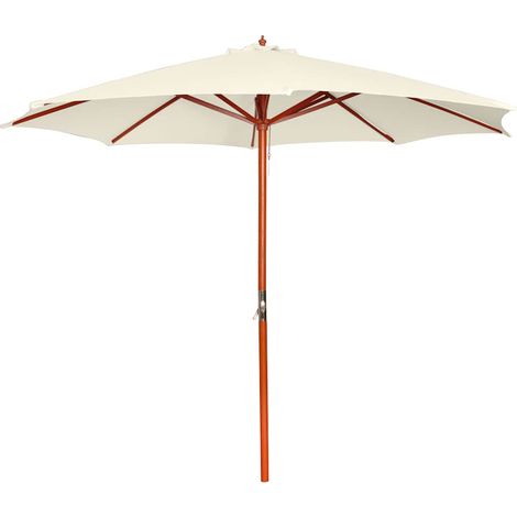 vidaXL Sombrilla blanco arena 300x258 cm (1/5)