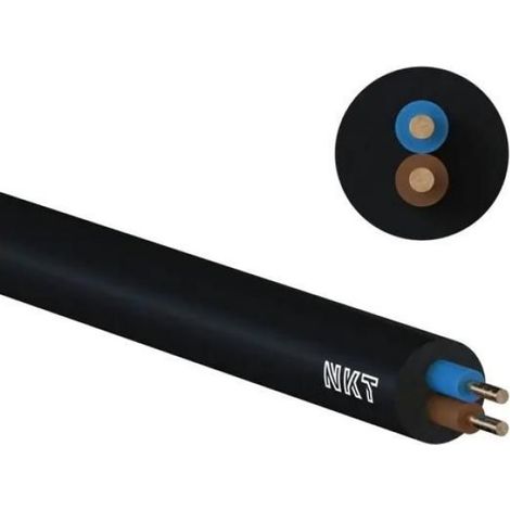 Câble Électrique YKY - 2x2,5 mm² - 0,6/1 kV - Pour Pose En Terre - 1 m
