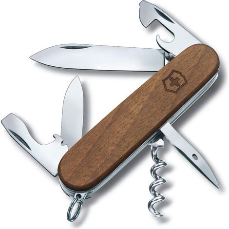 Victorinox, Spartan Wood, Coltellino Svizzero, Originale, Multiuso, Campeggio, 10 Funzioni, Needle-nose pliers, Wire cutter for thin and soft wire up to 40 HRc (1/5)