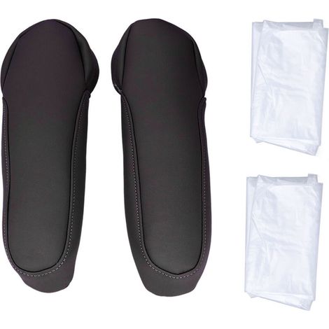Representation of the Car Automatic Rifle Cover Protector Armrest Push Pad in Premium PU Leather Easy to Clean for Odyssey 2004 2014 (black).
