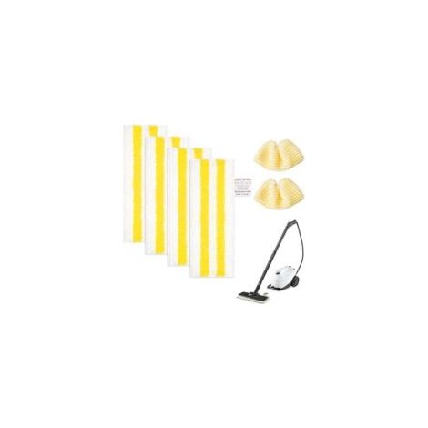 Paquete de 6 paños de microfibra de repuesto compatibles con las limpiadoras a vapor Kärcher EasyFix SC1, SC2, SC3, SC4 y SC5 (4 boquillas para suelos + 2 boquillas de mano).