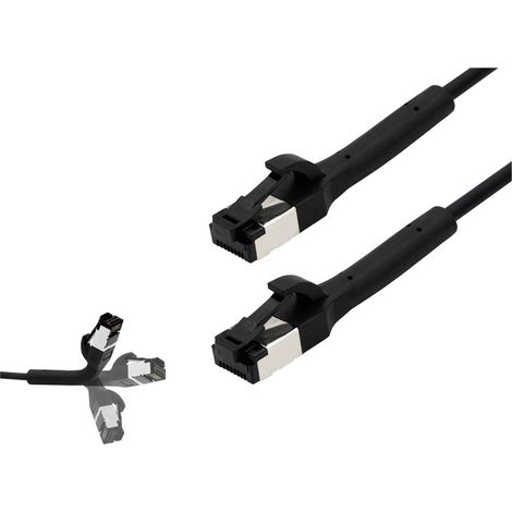 BKL Electronic 144012 RJ45 Câble réseau, câble patch CAT 8.1 U/FTP 1.5 m noir 1 pc(s)