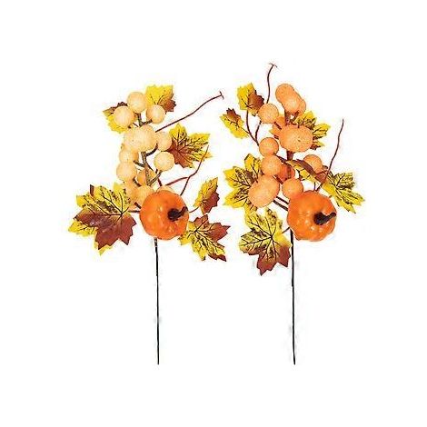 2 branches de feuilles d'érable d'automne pour décorer une plante citrouille et un arrangement floral