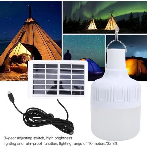 Lampe de camping solaire - ABI - ABI04 - 50W - Rechargeable - Résistante aux chutes (1/3)