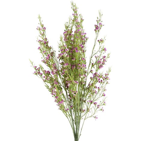 Pack of 6 x 100cm Artificial Foliage Stem with Small Flowers - Purple (1/5)