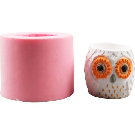 1 Moule en Silicone Rose pour Ciment, Vase, Chocolat, Savon Artisanal, Pâte à Sucre, Décor Pâtisserie et Bricolage - Style Animal Drôle (1/2)