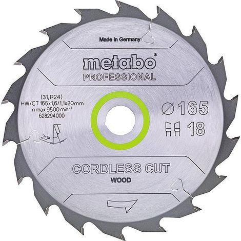 Metabo Lama cordless cut wood - professional, 160x1,6/1,1x20(16), Z24 WZ 22° (628030000)