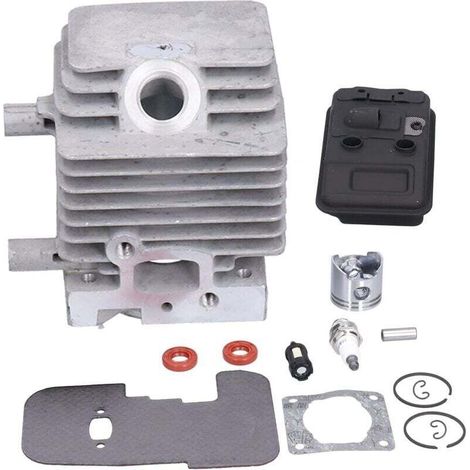 Kit de réparation moteur 34 mm pour débroussailleuses Stihl FS75, FS80, FS85 – piston, cylindre, joints, silencieux, bougie (1/4)