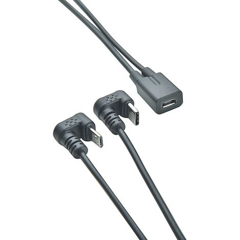 micro5p Buchse auf TYPE C Stecker + micro5p Stecker 1 auf 2 Adapter für Mobiltelefone und Tablets, U-förmiges Ladekabel, 1 auf 2 Kabel. (1/2)