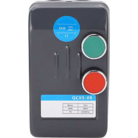Démarreur magnétique pour moteur électrique triphasé, interrupteur pour moteur électrique 380 V 3 kW 5,4‑7,2 A pour compresseur d'air (1/5)