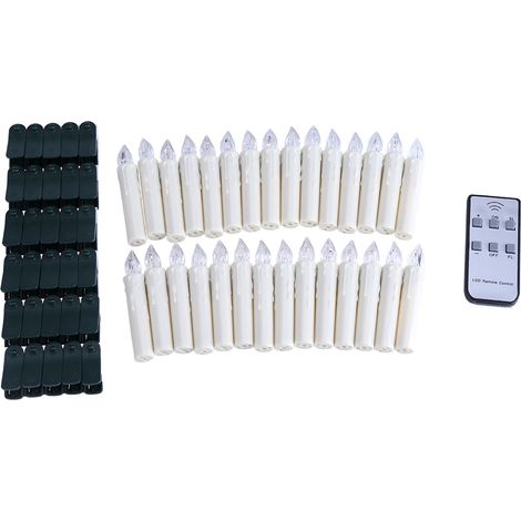 Bougie LED sans flamme scintillante avec télécommande, cire réaliste, lampe de Noël, décoration de mariage, lot de lumières vacillantes.