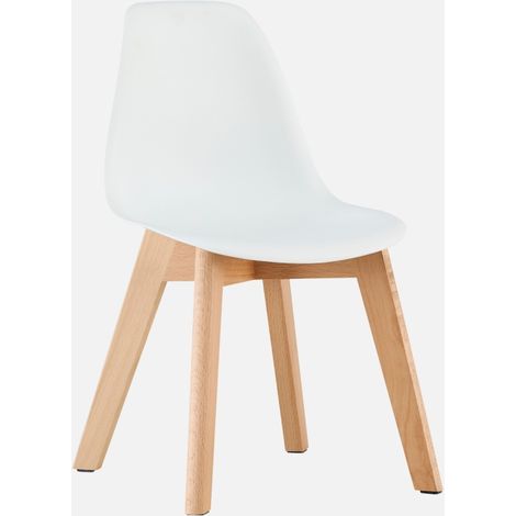 Silla escandinava infantil de madera de haya, set de 2