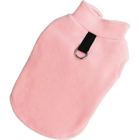 Pullover für kleine Hunde, warme und winddichte Hundekleidung, rosa Welpenmantel Größe M, Winteroutfit für kleine Hunde