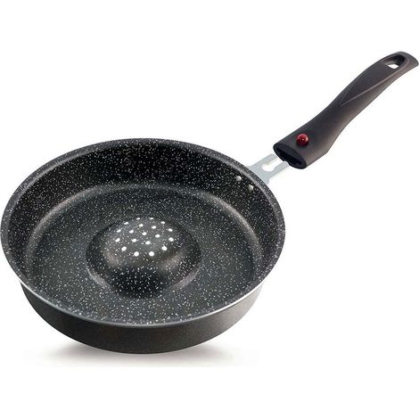 Padella Multiuso Multicooker 26 Cm Cottura Dietetica Ecostone Rivestimento In Pietra Silex Nero