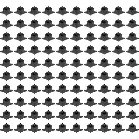 Émetteur goutte-à-goutte 4mm, 100 pièces, Compensation de pression uniforme, goutteur d'arrosage en PP pour grand Terrain 4L noir (1/5)