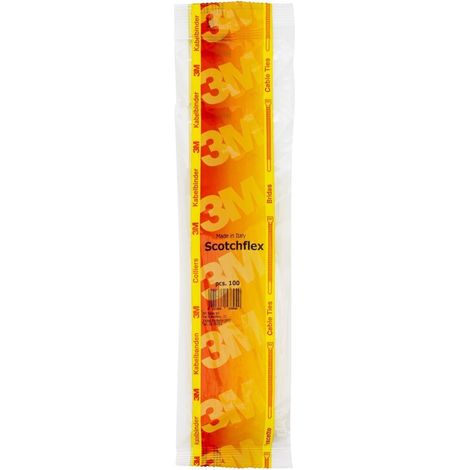 Pack Colliers de Serrage Scotchflex™ 3M™ 7000035293-BC FS 280 B-C 3,5mm x 280mm (100 un) Blanc