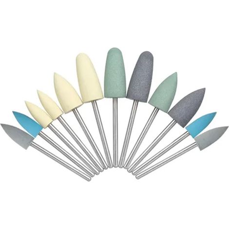 12 polisseuses en silicone pour le polissage et le lissage des dents à basse vitesse - Outil dentaire (1/2)
