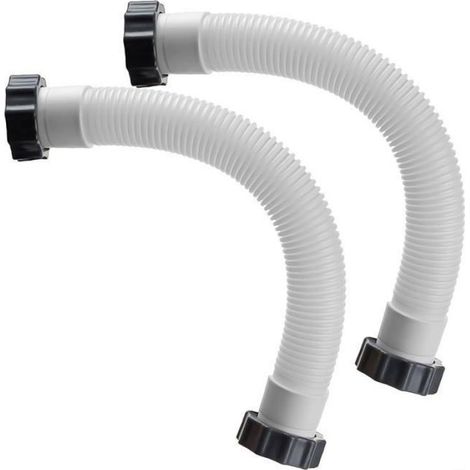 Tuyau Pompe Filtre Sable Piscine - Polyéthylène - Diamètre Extérieur 38 mm - Longueur 40 cm - Pour Système Saumure - Lot de 2 (1/4)