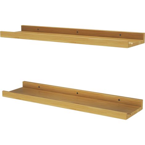 Scaffale a muro Linus, Legno, 60 x 4 cm Set di 2, Vicco