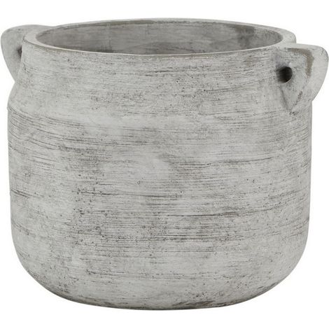 Athena Stone Hydria Pot - Ceramic - L18 x W21 x H15 cm - White
