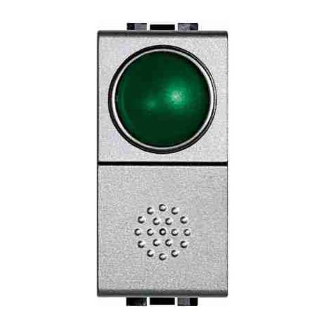 Pulsador BTINT4038V con portalámparas verde