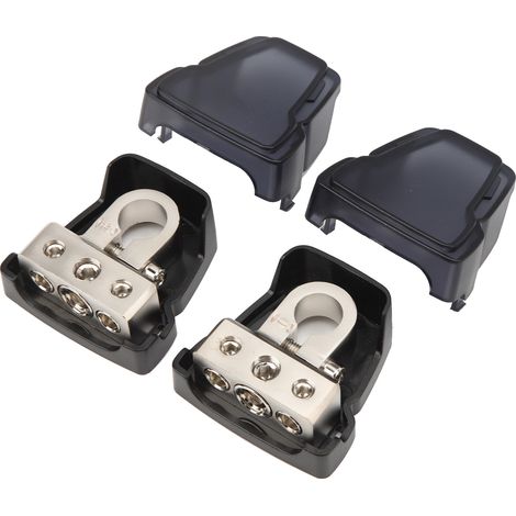 Une paire de pinces pour bornes de batterie positives et négatives, une borne d'entrée 1x0/4GA se connecte à des bornes de sortie 2x4/8GA, convient aux automobiles, navires, yachts et camping-cars. (1/5)