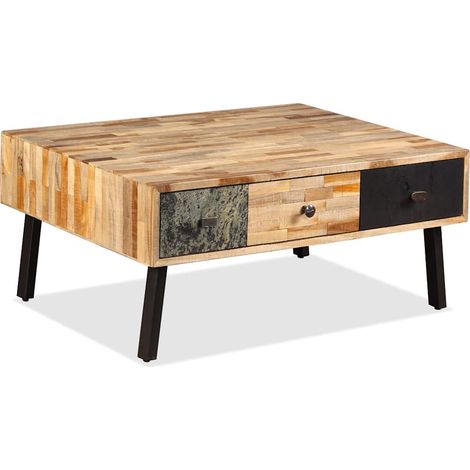 Maison Exclusive - Table basse Teck de récupération massif 90x65x40 cm (1/5)