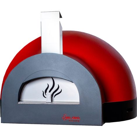 Forno a Legna da Esterno Cottura Diretta in Refrattario Zio Ciro Subito Cotto 100 Rosso (1/5)
