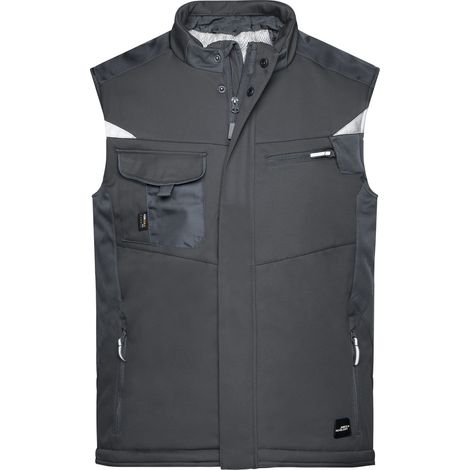 James & Nicholson Professionelle Softshellweste mit Innenfutter JN825 Gr. XL black/black (1/3)