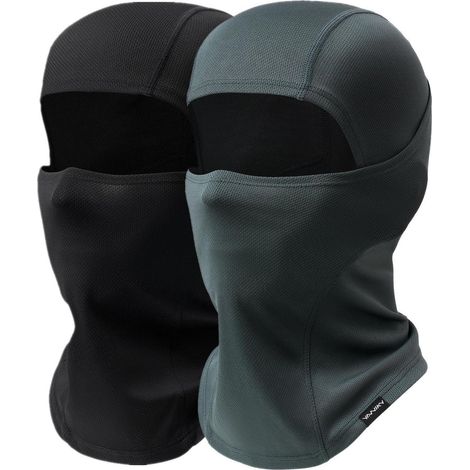 Sturmhaube atmungsaktiv mit UV-Schutz für Damen und Herren, Schwarz+Dunkelgrau (1/5)