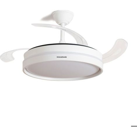 Ventilatore da soffitto - INNOVAGOODS - Keteez InnovaGoods - Pale retrattili - LED 48 SMD 72W - 6 velocità Ø49-104 cm