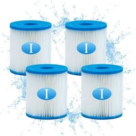 Cartouche Filtre Piscine Type I pour Bestway Pompe de Piscine, Filtre Cartouche Type I, Cartouches Type I pour Bestway 4 pièces (1/4)