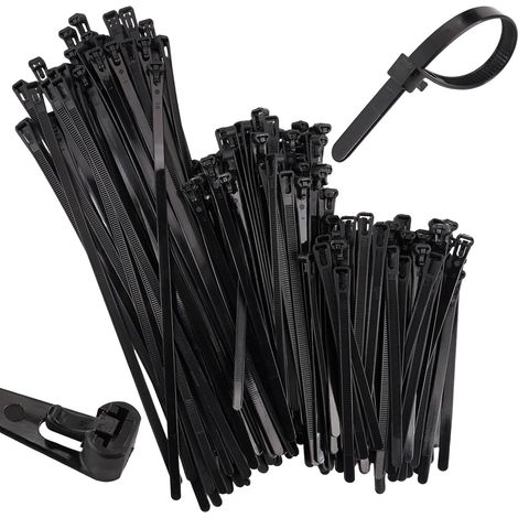 150 Pièces Serre-Câbles Réutilisables, 150/200/300mm Nylon Universal (1/5)