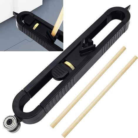 Gabarit de contour de précision, duplicateur de gabarit de contour avec mécanisme de verrouillage pour copier avec précision des formes irrégulières (feuille) (1/5)