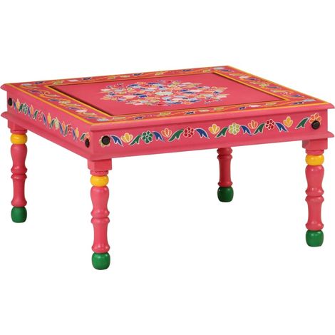 Table Basse de Salon Élégante,Table Canapé rose bois de manguier massif peint à la main -FR80945 (1/5)