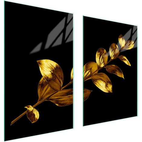 GLASSCHUTZPLATTE FÜR KÜCHE 65x52 GOLD (1/5)