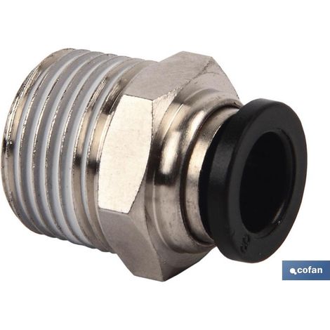 Racord cofan t-6 r-3/8 cuerpo metálico estanco 10 unidades